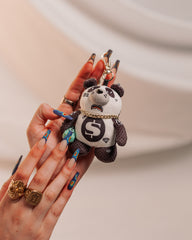 PANDA SKI MASK BEAR KEYCHAIN
