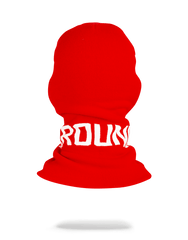 RED SPRAYGROUND LOGO SKI MASK