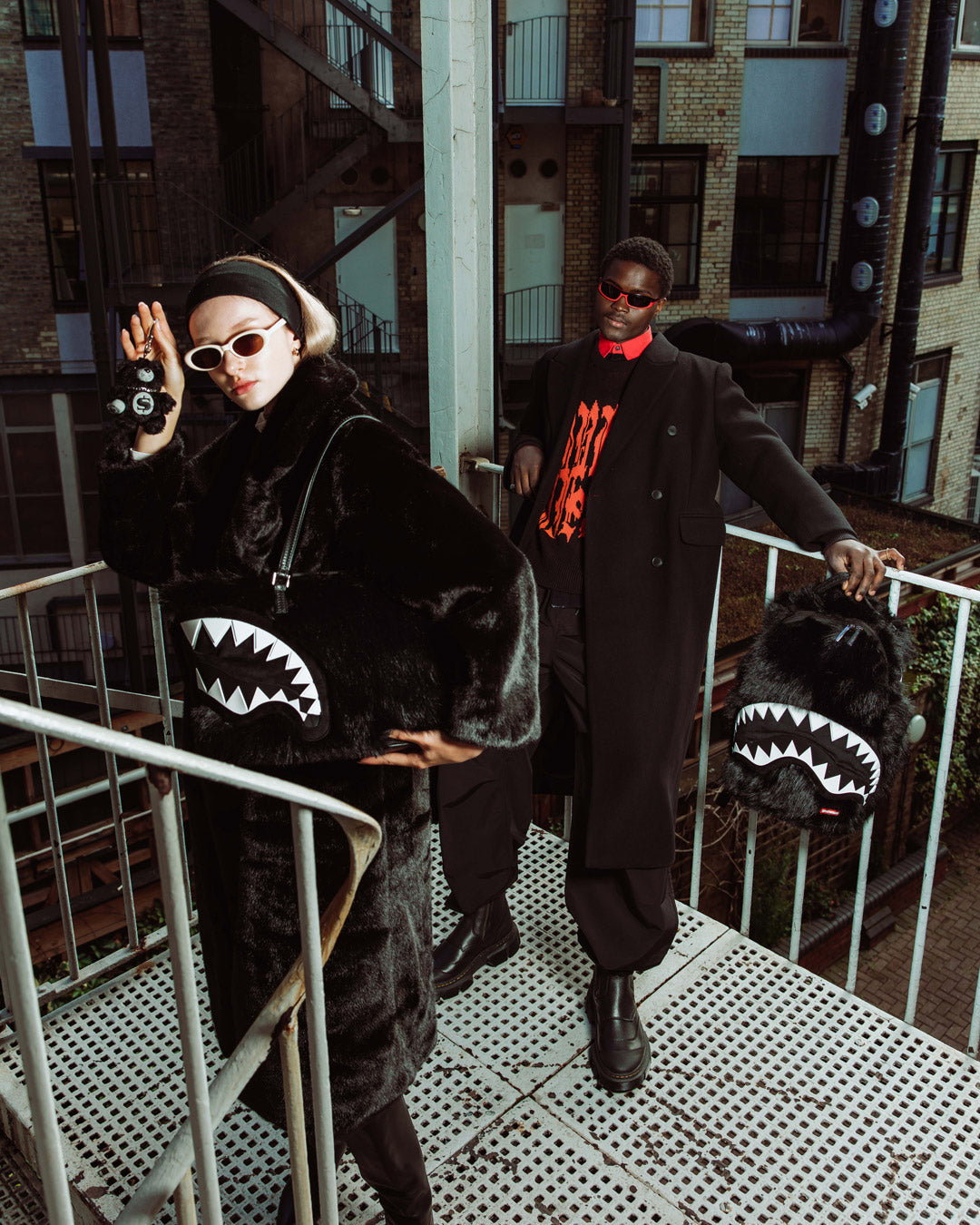 FURZILLA SHARK (NIGHT) BEAR CUB KEYCHAIN