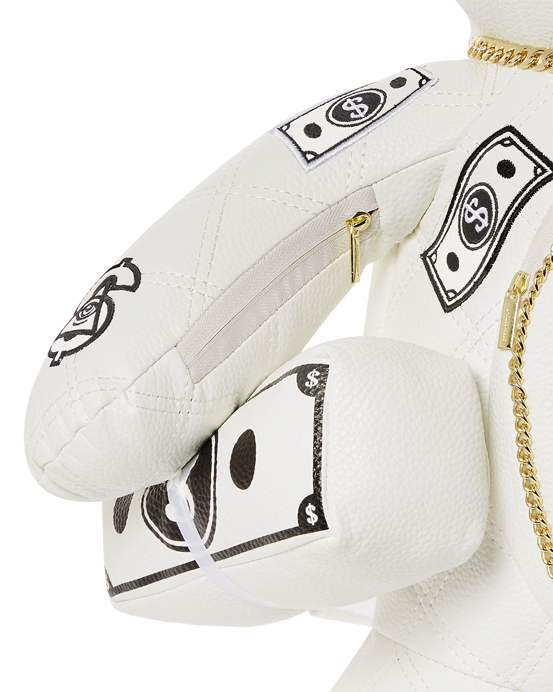 RIVIERA LE BLANC GOLD CHAIN MONEYBEAR TEDDYBEAR BACKPACK
