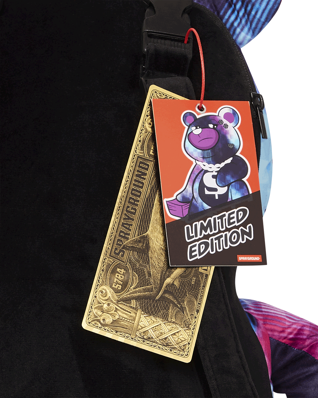 SHARKCLUB ELECTRONICA MONEYBEAR TEDDYBEAR BACKPACK