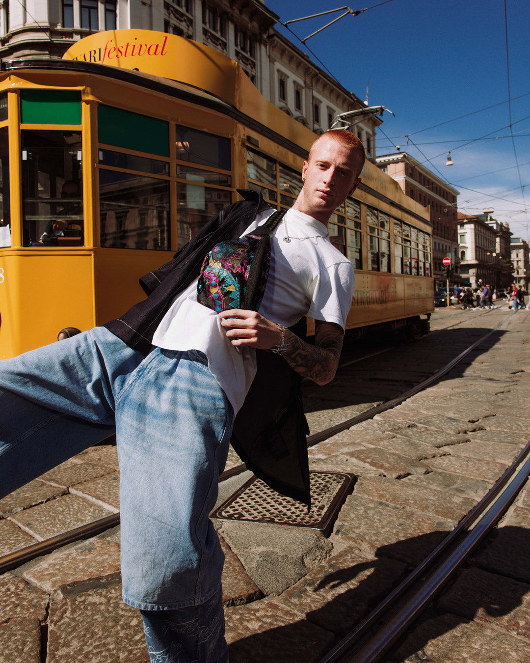 EMBROIDERED DRAGONS SAVVY CROSSBODY