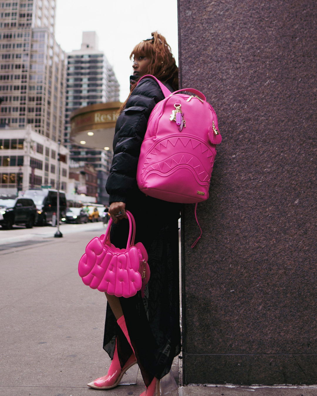 PINK POP SHARK BACKPACK