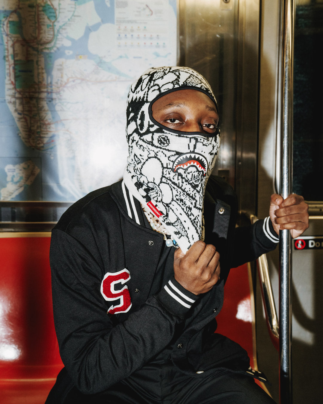 DOODLE SHARK SKI MASK