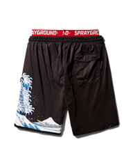 DRAGON WAVE CORTO SWIM TRUNKS (BLACK)