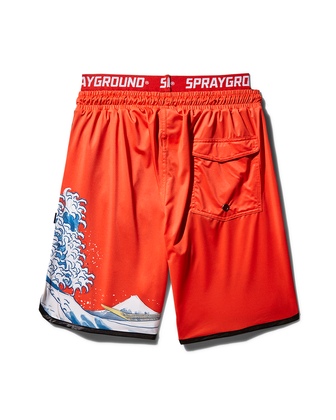 JAPAN WAVE CORTO SWIM TRUNKS (RED)