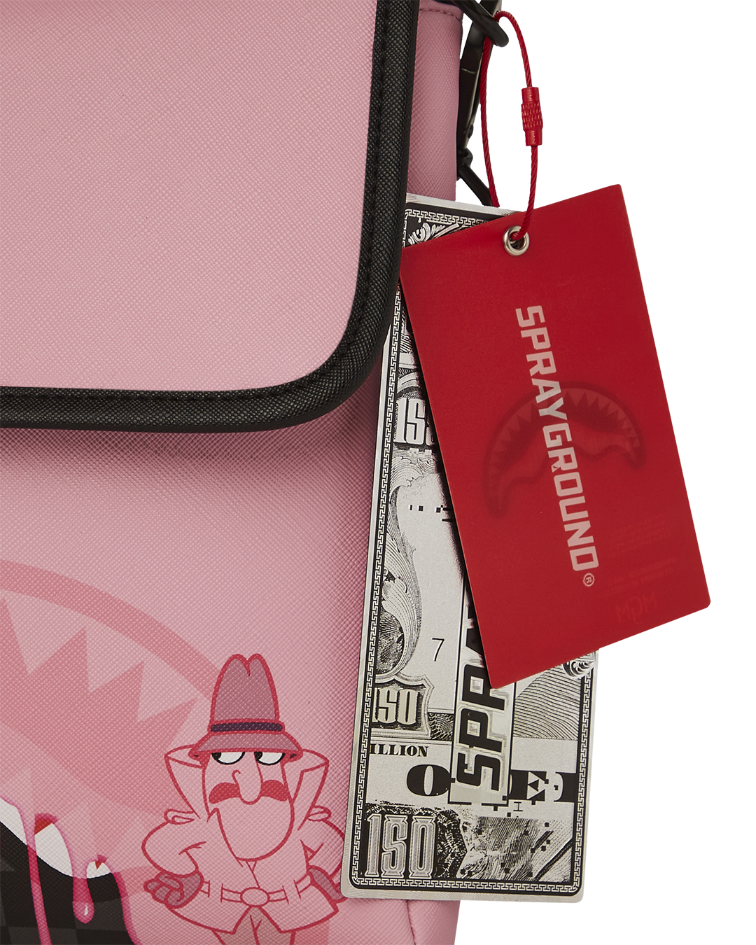 PINK PANTHER PINK PAINTER MESSENGER SLING BAG