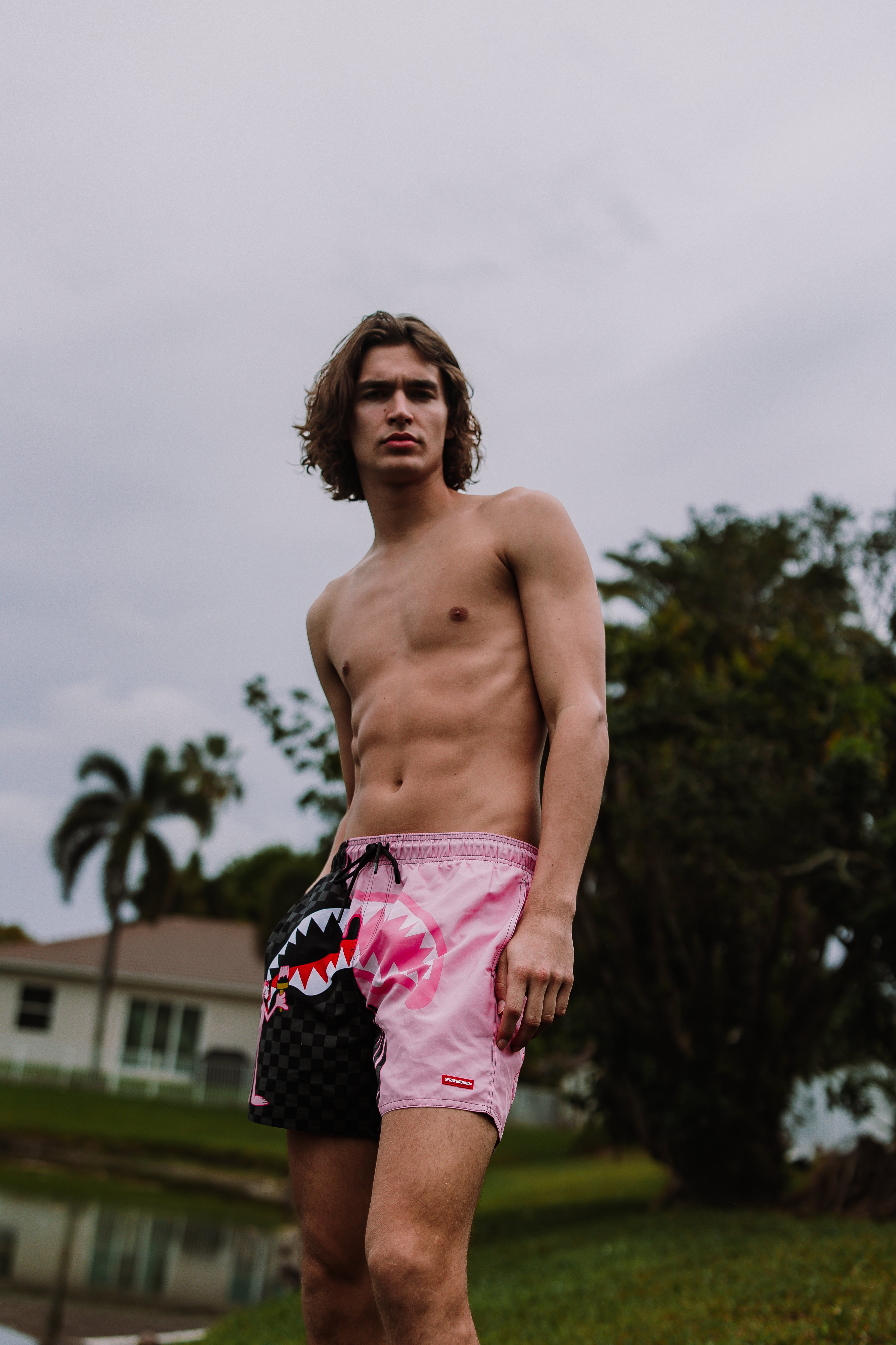 PINK PANTHER PINK PAINTER SWIM SHORTS