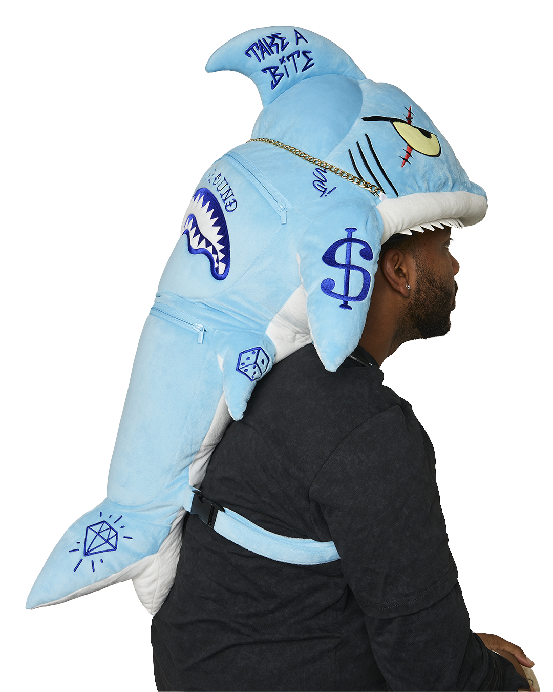 STUFFED SAVAGE HOODY BACKPACK SHARK