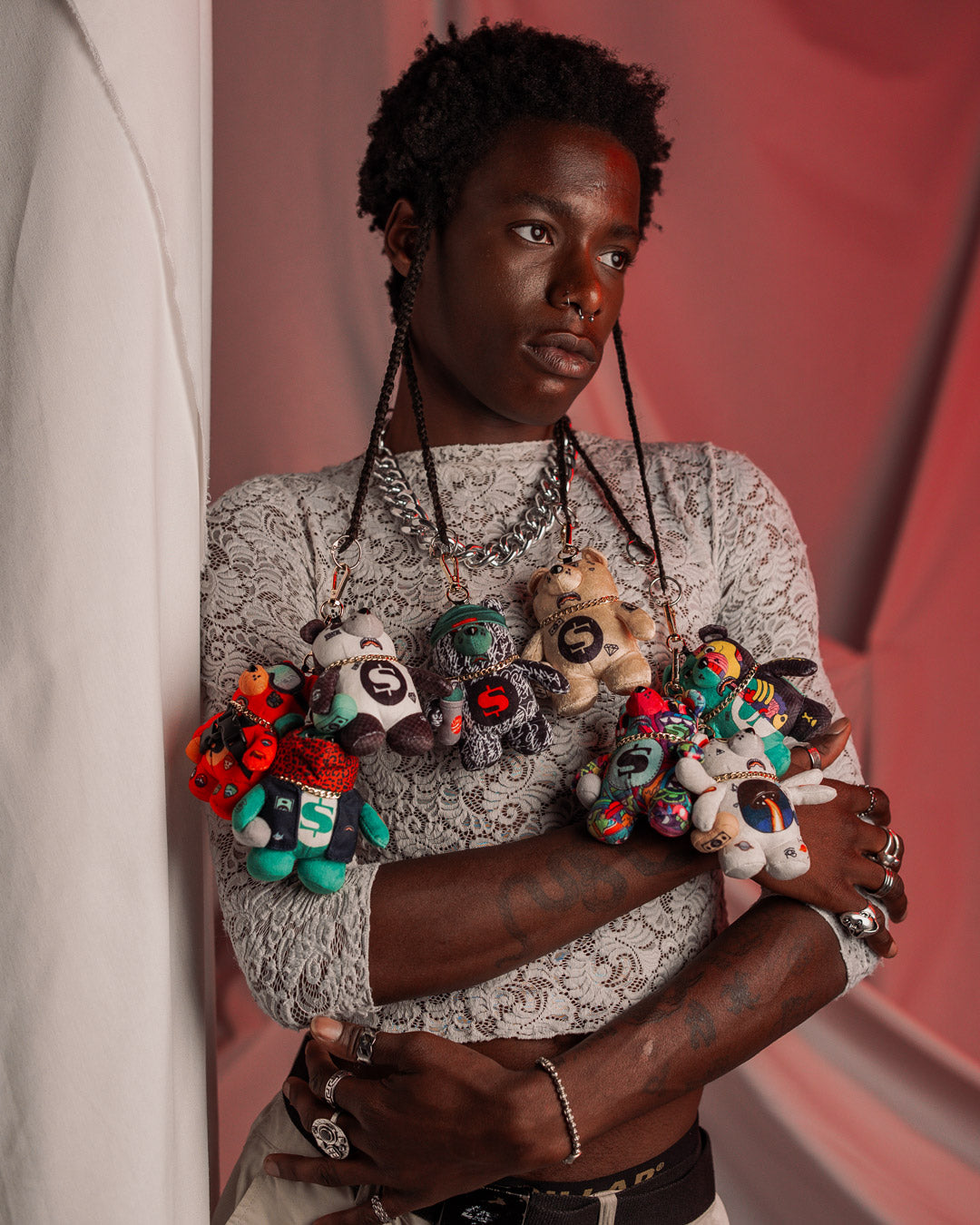 PANDA SKI MASK BEAR KEYCHAIN