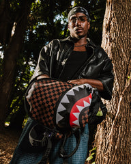 NOOO WAY!!! A REVERSIBLE BACKPACK - PURPLE VELOUR TO OG SHARKS IN PARIS BACKPACK